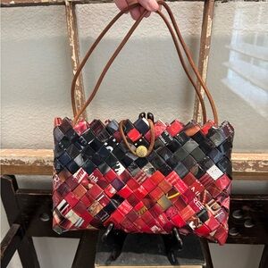 Handcrafted Multicolor Woven Tote Bag